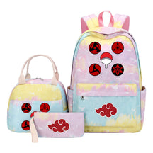 Naruto Teenage Girls School Bag Lunch Bag Three Piece Backpack Set