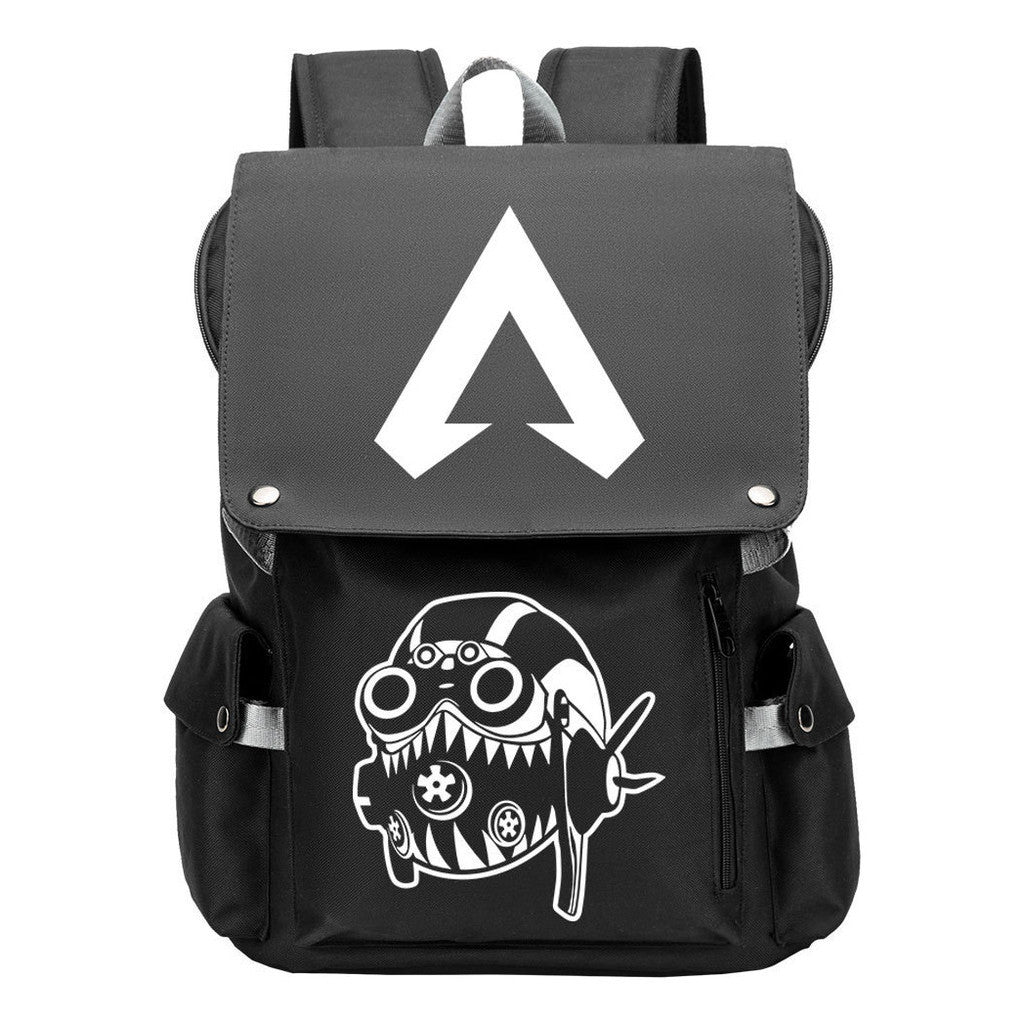 Apex Hero Print Usb Charging Cap Head Style Student School Bag Casual Backpack