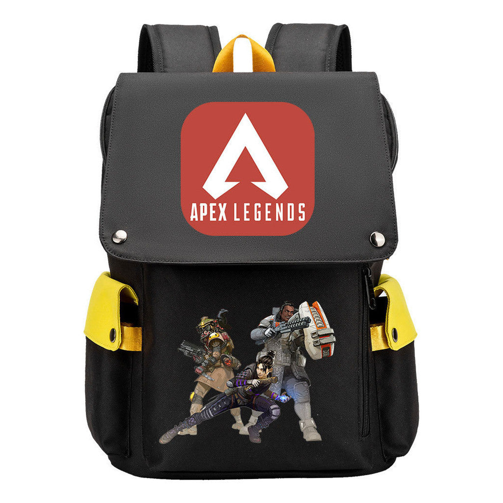 Apex Hero Print Usb Charging Cap Headpiece Student Backpack Leisure Backpack