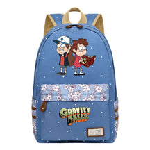 Cartoon, Anime, Bizarre Town, Teenage Student Backpacks, Floral Men's And Women's Backpacks