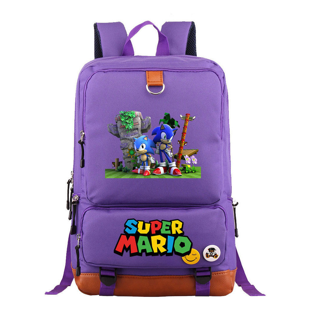 Super Mario Print Youth Student Backpack, Travel Bag, Men's And Women's Backpack