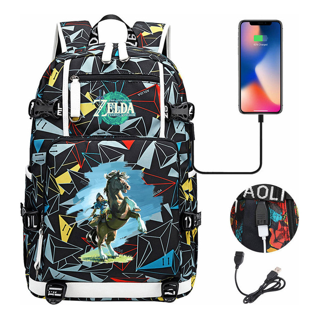 Printed Teenage Student Backpack For Men And Women's Travel Backpacks