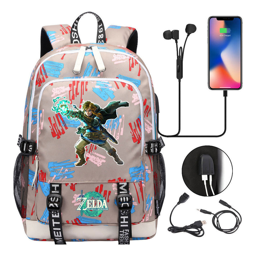 Usb Teen School Bag Men's And Women's Sports Backpacks