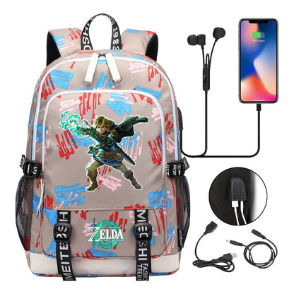 Usb Teen School Bag Men's And Women's Sports Backpacks