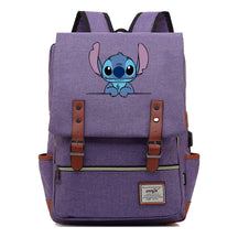 Anime Star Baby Stitch Printed Youth Student Backpack Usb Casual Backpack