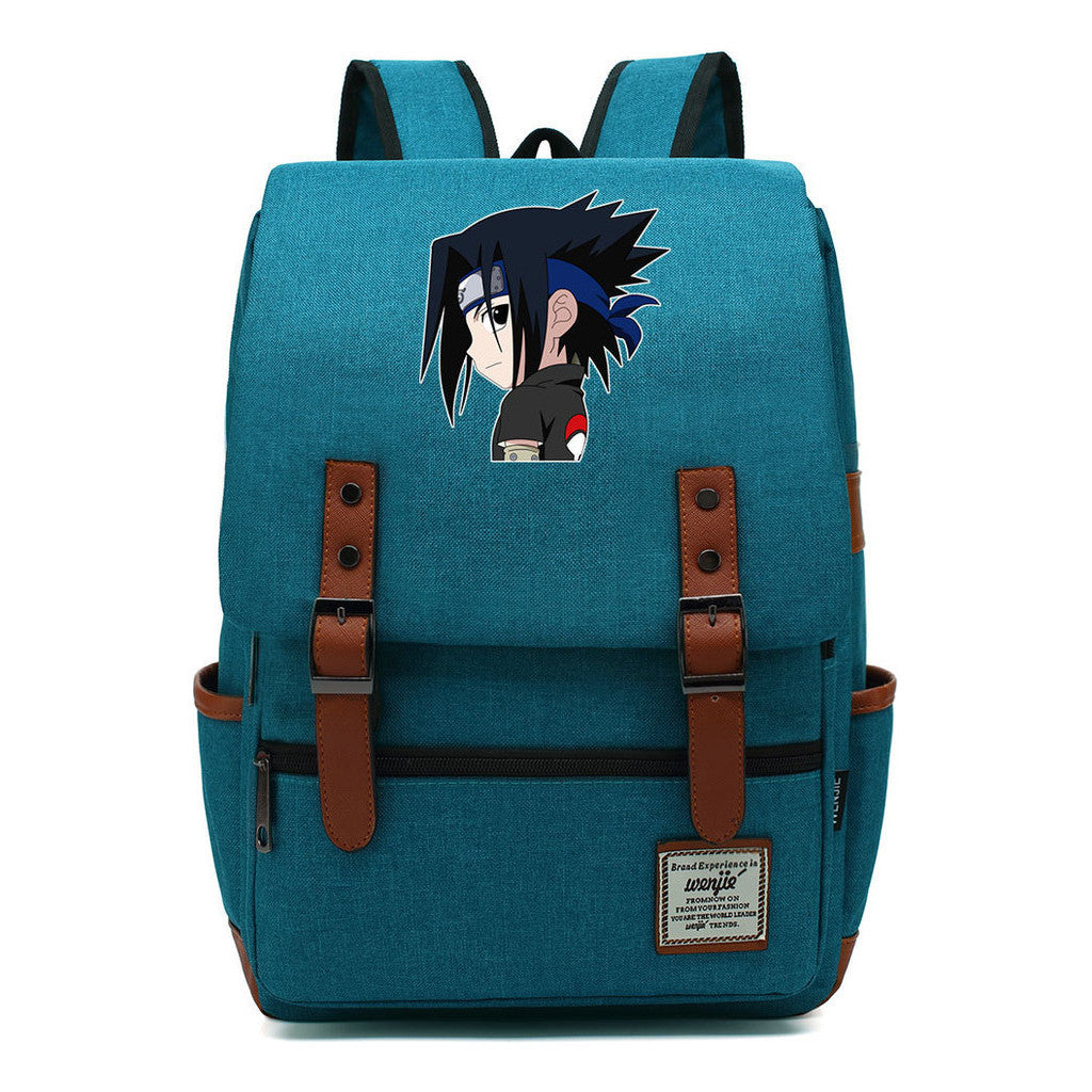 Naruto Printed Teenage Student Backpack For Men And Women, Casual Belt Buckle, Classic Backpack
