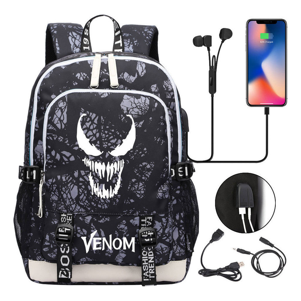 Youth Student Backpack Usb Men's And Women's Leisure Backpack
