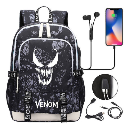 Youth Student Backpack Usb Men's And Women's Leisure Backpack