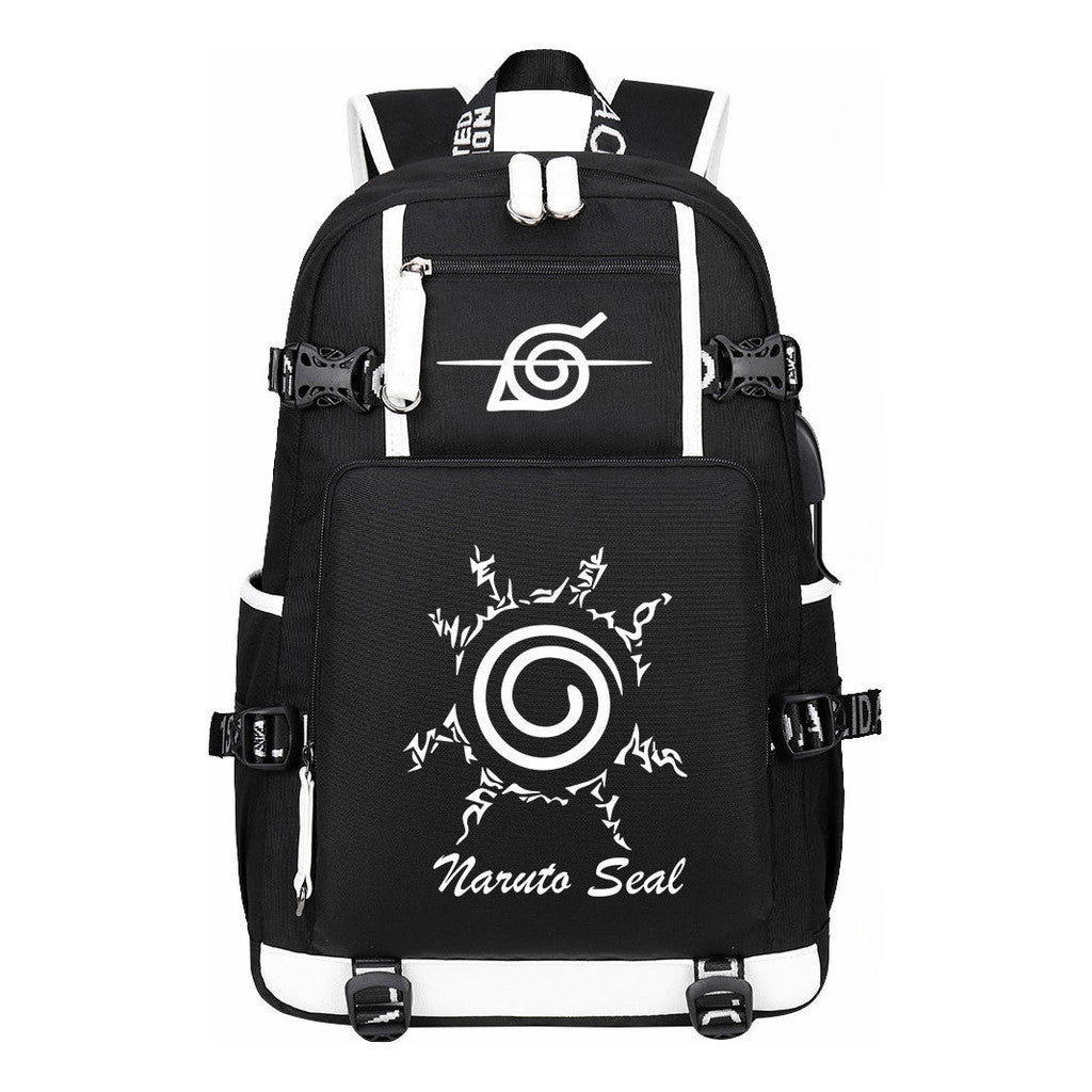 Naruto Usb Large Capacity Youth Student Backpack For Men And Women's Leisure Travel Backpack
