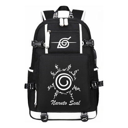 Naruto Usb Large Capacity Youth Student Backpack For Men And Women's Leisure Travel Backpack