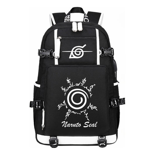 Naruto Usb Large Capacity Youth Student Backpack For Men And Women's Leisure Travel Backpack
