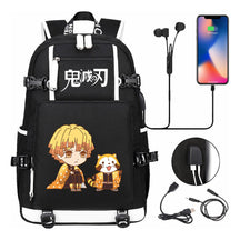 Cartoon Printed Usb Large Capacity Youth Student Backpack For Men And Women's Leisure Travel Backpack