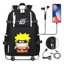 Naruto Usb Large Capacity Youth Student Backpack For Men And Women's Leisure Travel Backpack