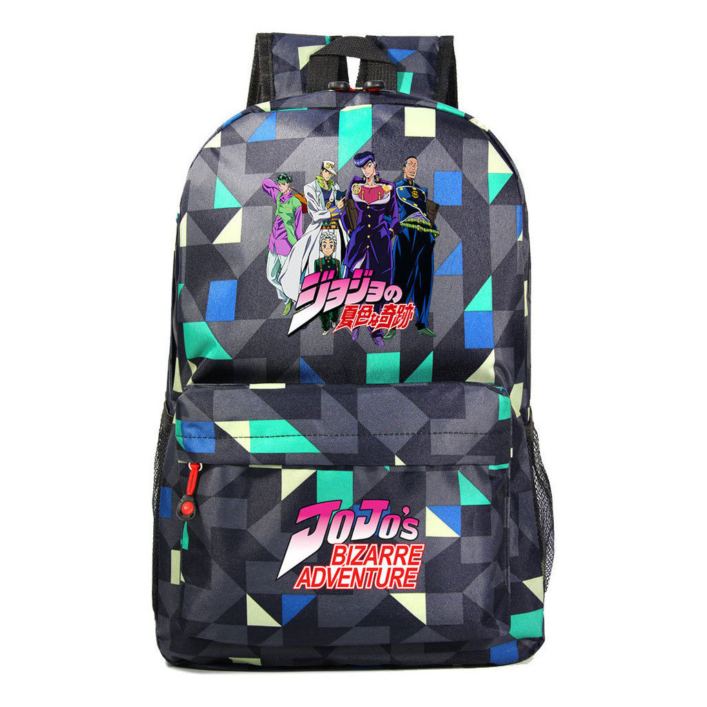 Cartoon Anime Jojo's Wonderful Adventure Print Student Backpack Casual Backpack