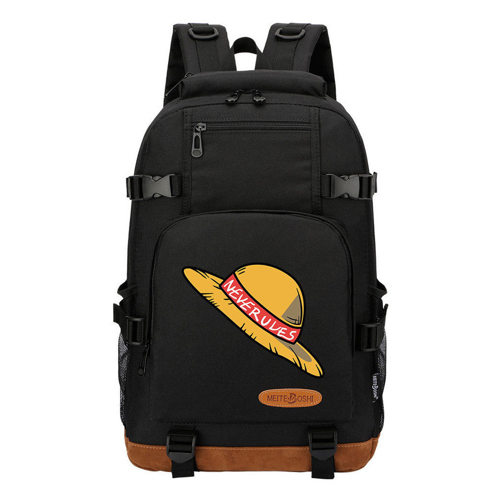 Pop Anime Pirate Wang Lufei, Teenage Student Backpack, Men's And Women's Backpack