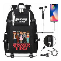Strange Story Printed Usb Youth Student Backpack For Men And Women's Leisure Travel Backpack