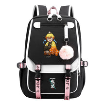 Cartoon Fashion Usb Youth Student School Bag Casual Ribbon Flip Backpack