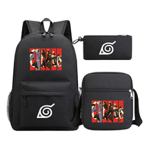 Anime Naruto Starry Sky Student School Bag Three Piece Set Backpack Set