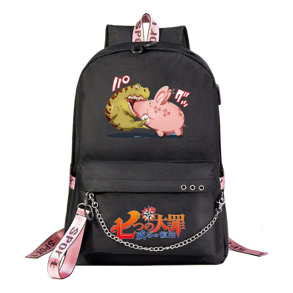 Usb Youth Student Backpack For Boys And Girls Leisure Travel Backpack