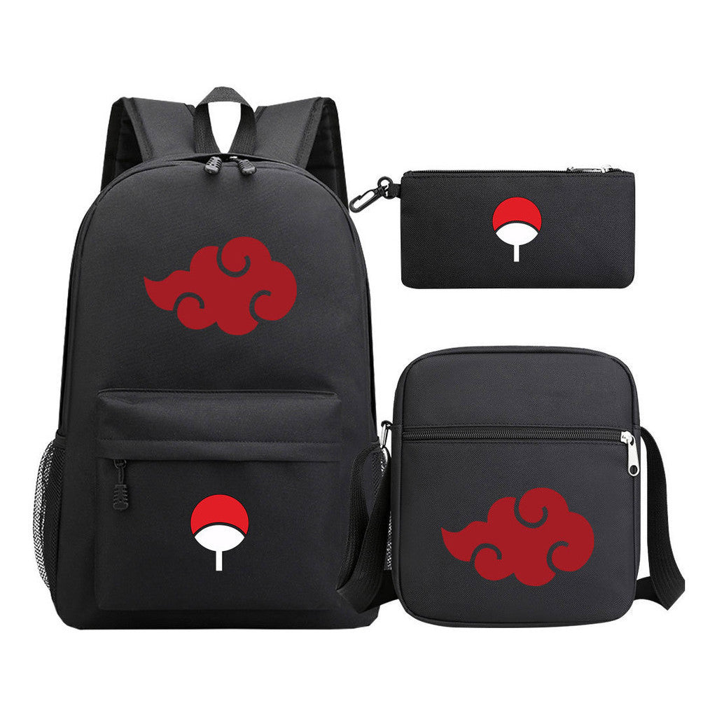 Naruto Starry Sky Youth School Bag Three Piece Set For Boys And Girls Backpack Set