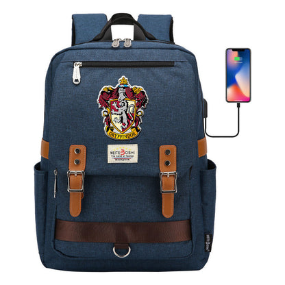 Usb Magnetic Buckle Student Backpack For Men And Women, Youth Leisure Backpack
