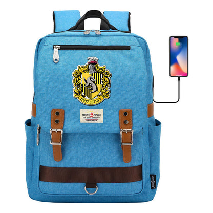 Usb Magnetic Buckle Student Backpack For Men And Women, Youth Leisure Backpack