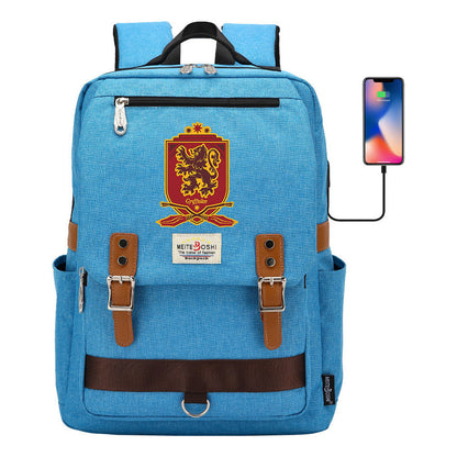 Usb Magnetic Buckle Student Backpack For Men And Women, Youth Leisure Backpack