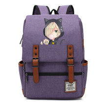 Yuri On The Ice Student Backpack, Men's And Women's Leisure Belt Buckle Backpack