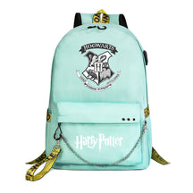 School Of Witchcraft And Wizardry Badge Usb Youth Student Backpack For Men And Women's Leisure Travel Backpack