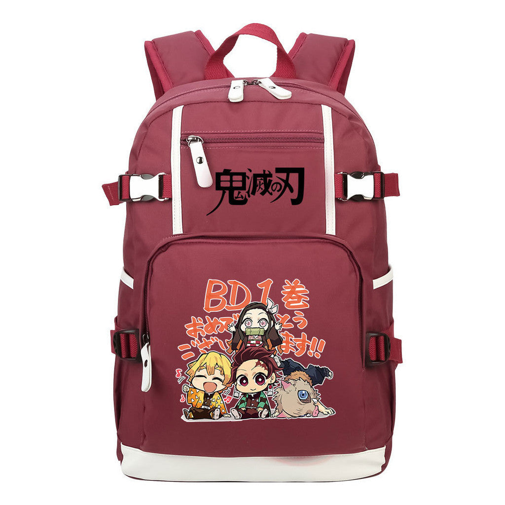 Anime Youth Student School Bag Men's And Women's Backpack Leisure Travel Backpack