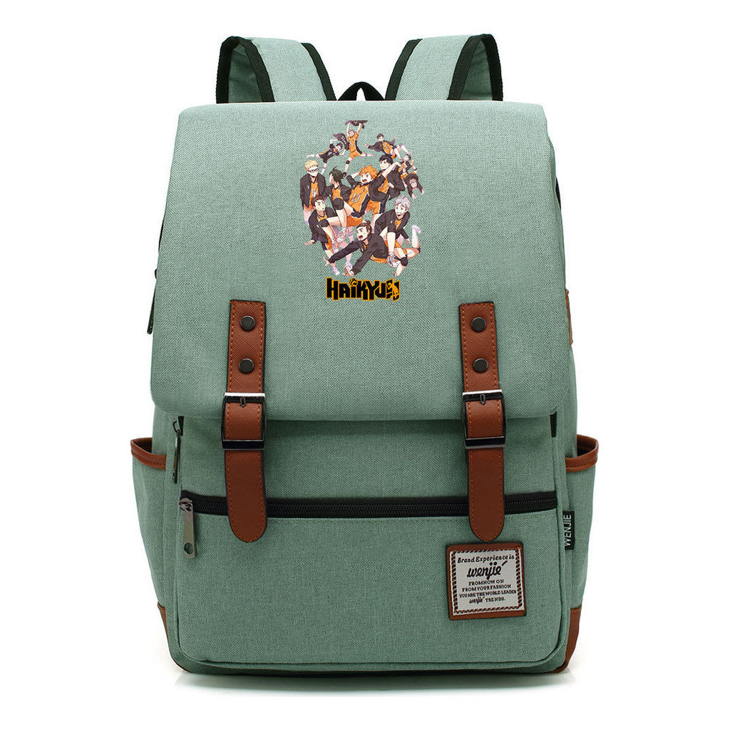 Volleyball Youth Printed Student School Bag Casual Belt Buckle Classic Backpack