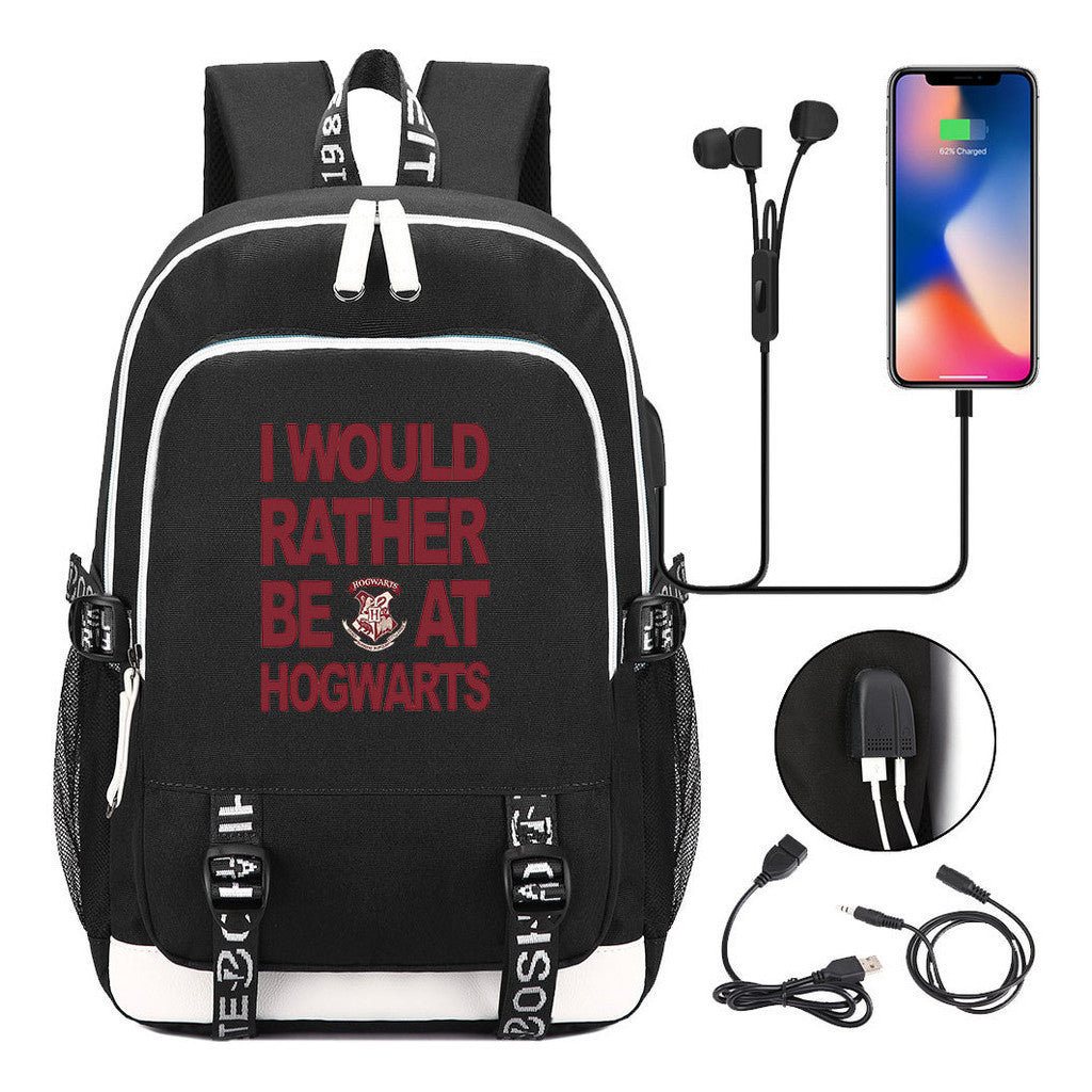 Magic School Youth Student Backpack Usb Men's And Women's Leisure Backpack
