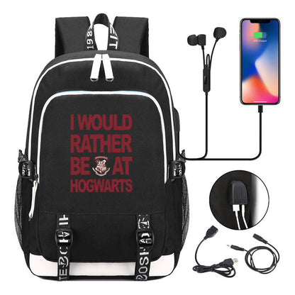 Magic School Youth Student Backpack Usb Men's And Women's Leisure Backpack