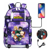 My Heroes Academy Usb Youth Student Backpack For Men And Women's Travel Backpacks