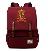 School Of Witchcraft And Wizardry Youth Backpack Usb Leisure Belt Buckle Backpack