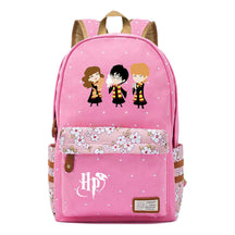 School Of Witchcraft And Wizardry Student Backpack, Floral Canvas, Female Backpack