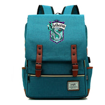 School Of Witchcraft And Wizardry Student Backpack Usb Men's And Women's Leisure Belt Buckle Backpack