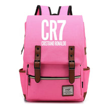 Football Star Cristiano Ronaldo Printed Backpack For Men And Women With Casual Belt Buckle Classic Backpack