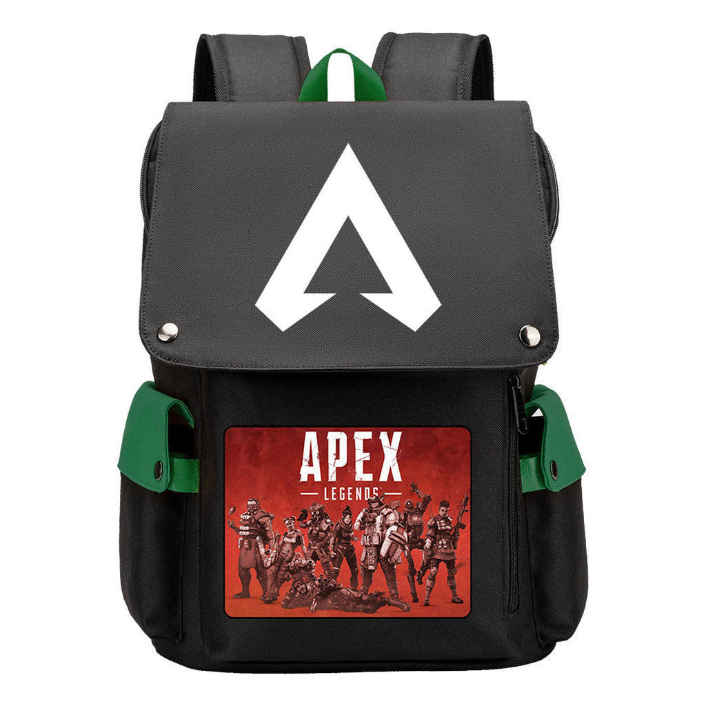 Apex Hero Print Usb Charging Head Youth School Bag Casual Backpack