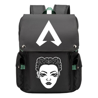 Apex Hero Print Usb Charging Cap Head Style Student School Bag Casual Backpack