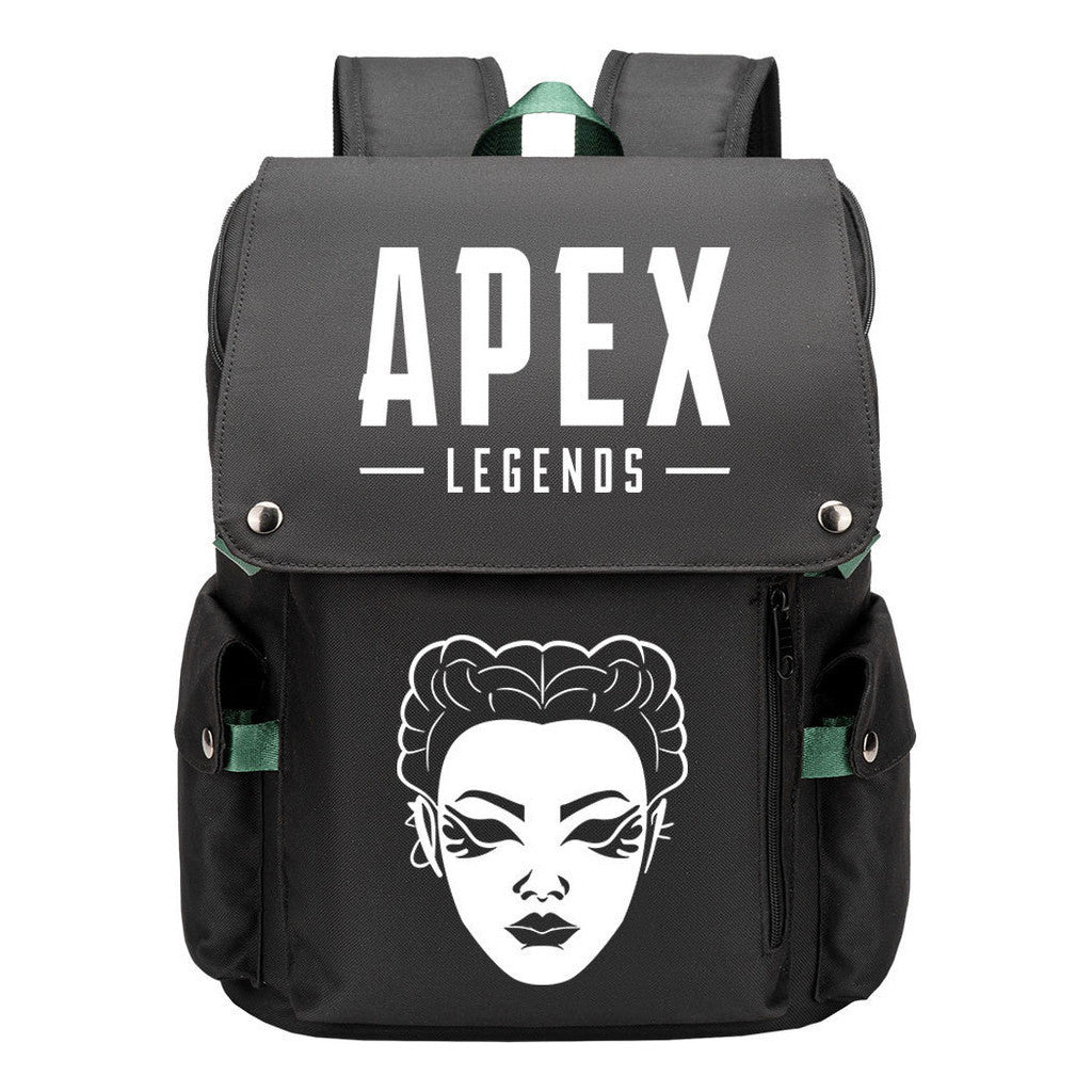 Apex Hero Print Usb Charging Head Youth School Bag Casual Backpack