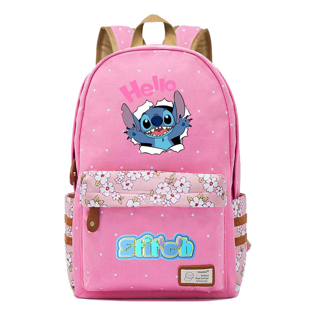 Japanese Anime Interstellar Baby Stitch Printed Youth Backpack Casual Backpack