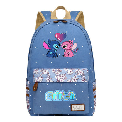Interstellar Baby Stitch Printed Youth Student Backpack Casual Backpack