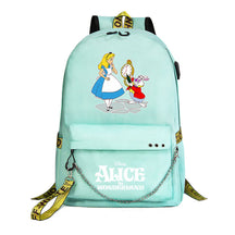 Cheshire Cat Alice's Adventure In Wonderland Youth School Bag Casual Weaving Strap Backpack
