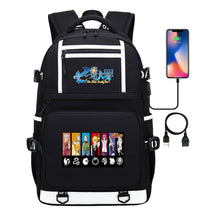 Seven Major Crimes In Comics, Printed Usb Youth Student Backpack, Men's And Women's Leisure Travel Backpack