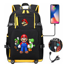 Super Mario Printed Teenage Student Backpack With Large Capacity For Men And Women's Leisure Travel Backpack