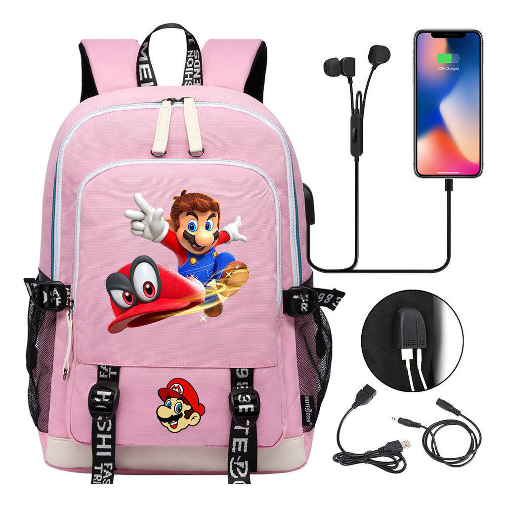 Usb Youth Student Backpack For Men And Women's Leisure Sports Backpack