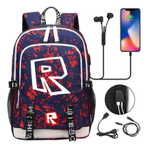 Printed Youth Student Backpack Usb Casual Backpack