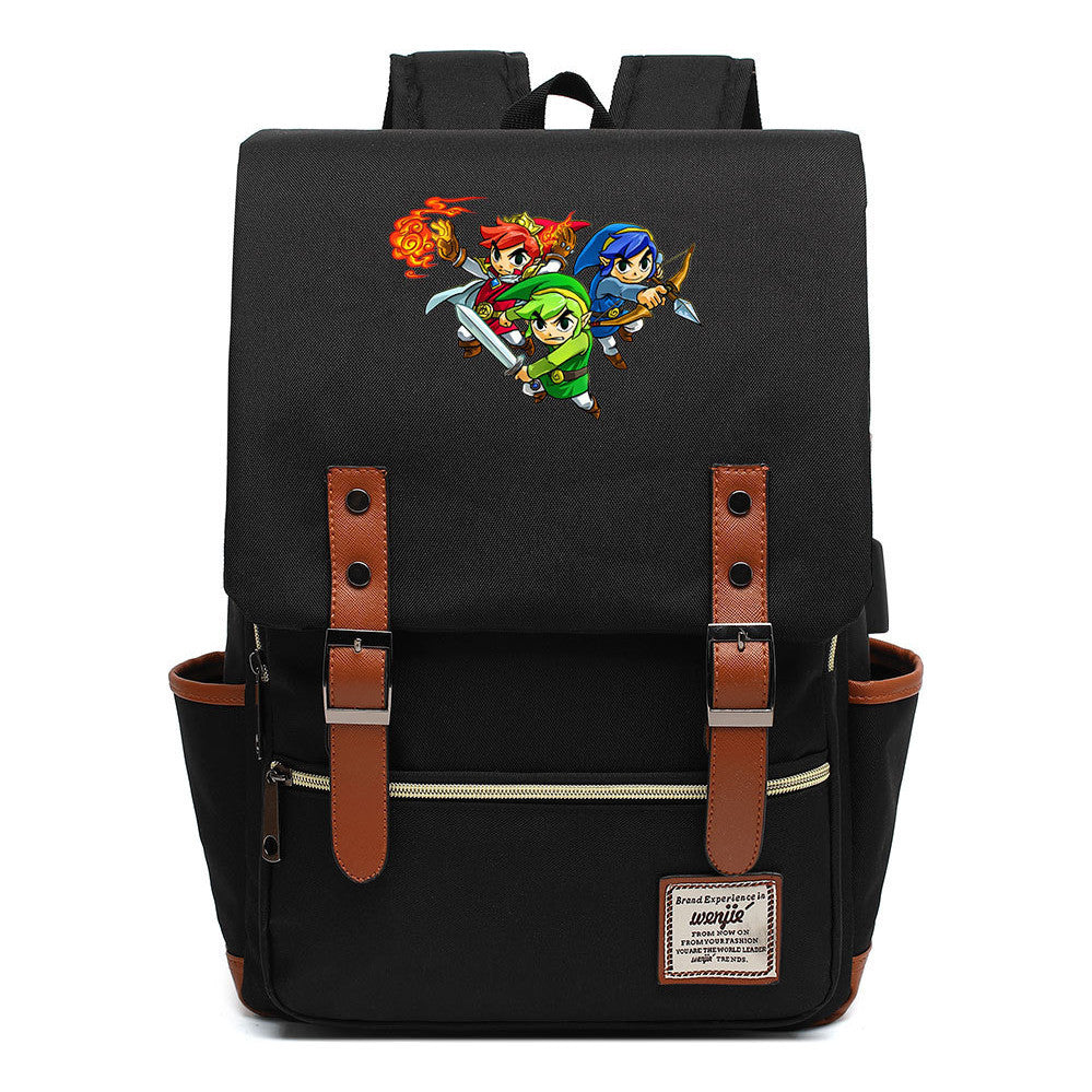 The Tears Of The Kingdom Of Zelda Game Printed Student Backpack Usb Men's And Women's Casual Backpack