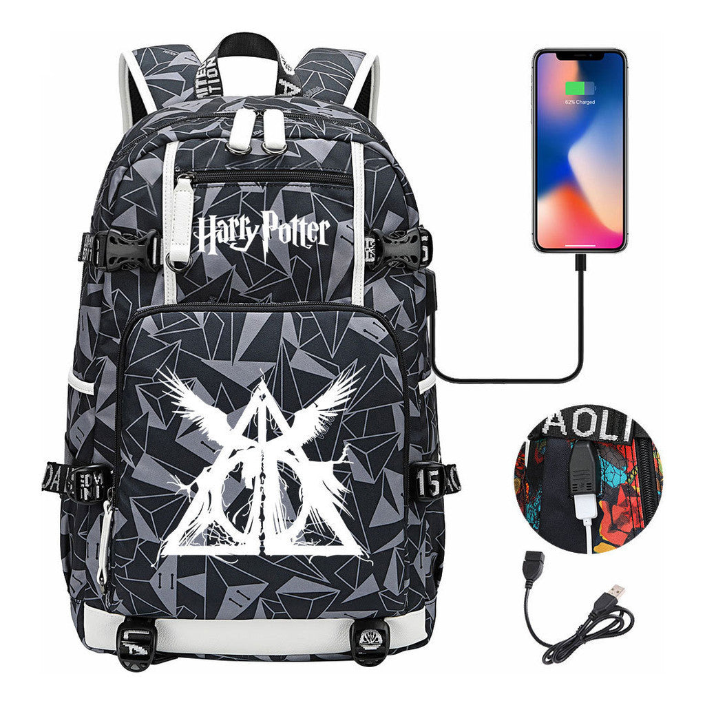 Magic School Usb Youth Student Backpack For Men And Women Leisure Travel Backpack